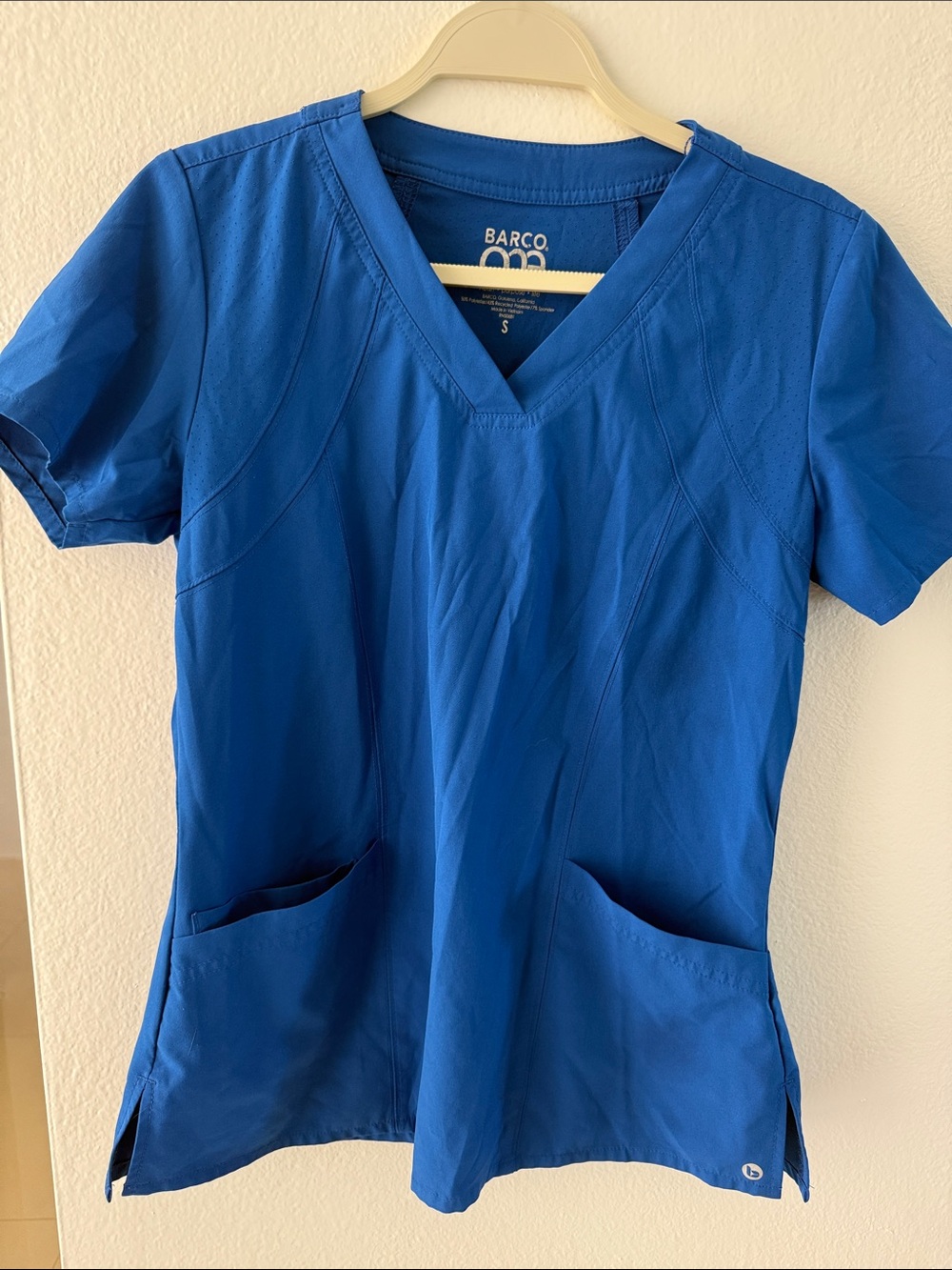 Barco Uniforms Royal Blue V-Neck Short Sleeve Scrub Top